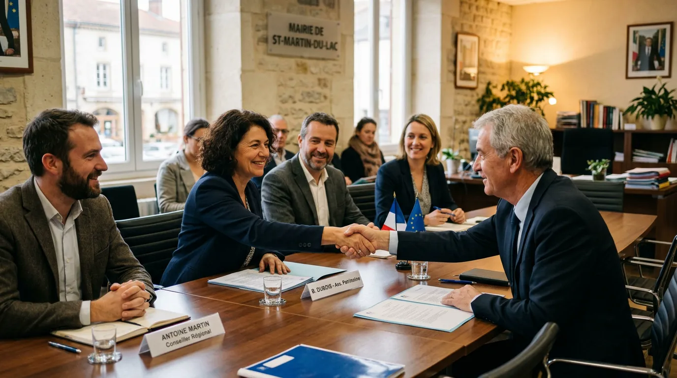 Réunion de concertation territoriale avec les représentants des collectivités locales