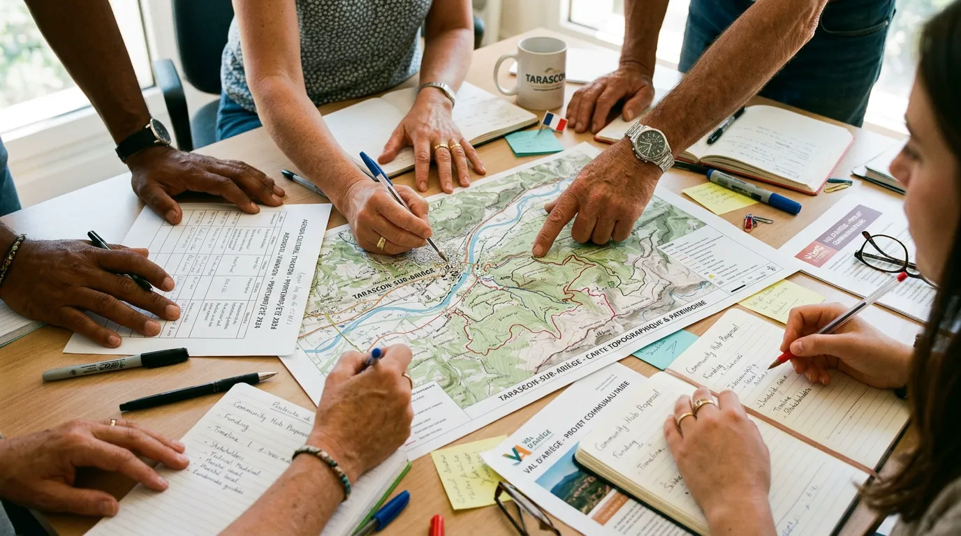 Séance d'analyse cartographique et de coordination des protocoles de terrain